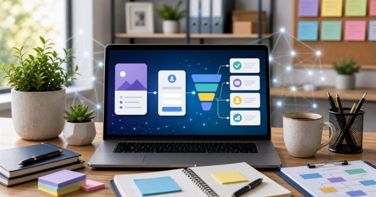 AI lead magnet funnel workflow for a small business
